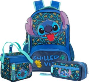 Kit Mochila, Lapicera y Lonchera Stitch