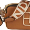 Set de Bolsa y Monedero HOLLYLAND Color Camel con Correa Estampada