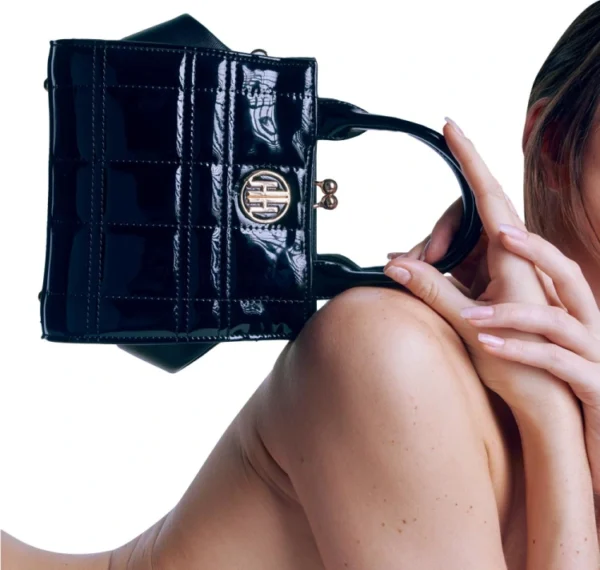 Mini Bolso Negro Imaticion Piel Charol