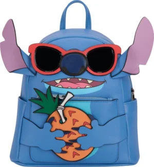 Mini Mochila Stitch con Gafas y Piña