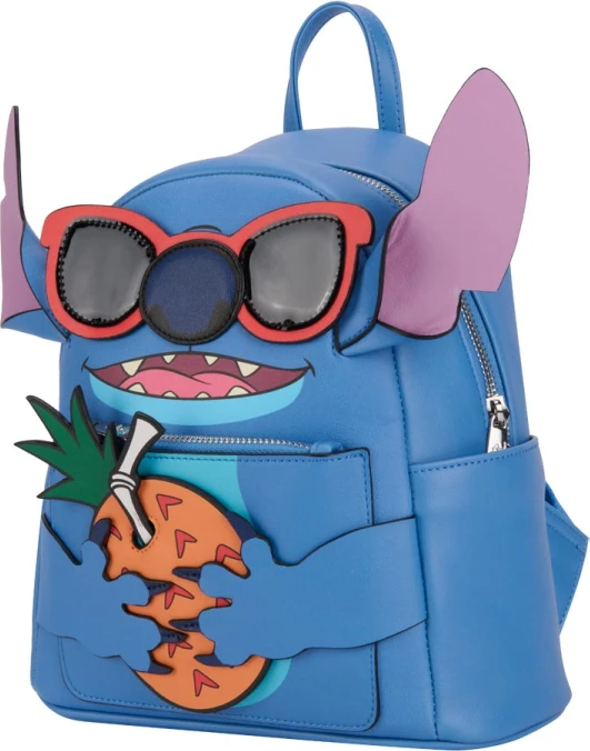 Mini Mochila Stitch con Gafas y Piña