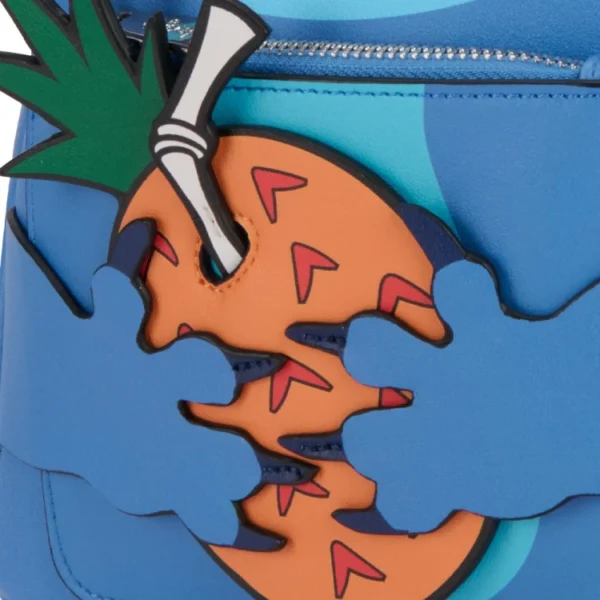 Mini Mochila Stitch con Gafas y Piña