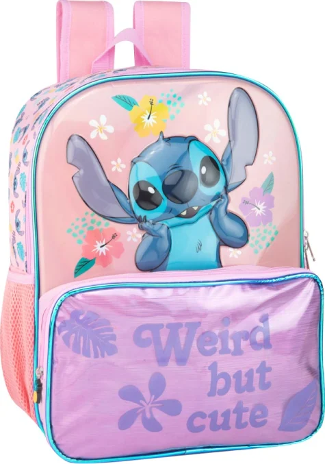 Mochila Escolar Holográfica de Stitch