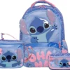 Kit de Mochila, Lonchera y Lapicera Holografica stitch
